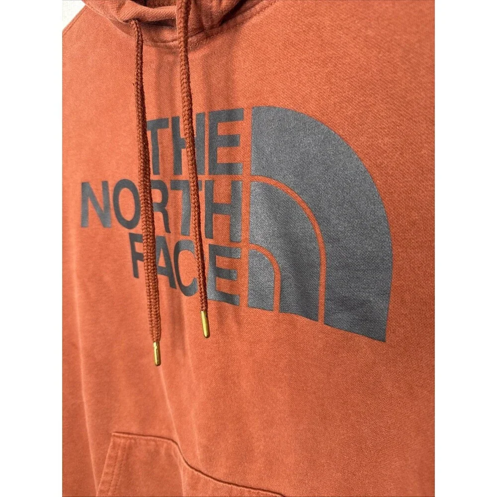 The North Face Half Dome Pullover Hoodie Sweatshirt Mens Small S Burnt Orange